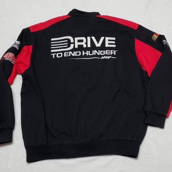 RARE Vintage Jeff Gordon Nascar Drive To End Hunger Black Red Cotton Jacket XXL - Picture 11 of 15